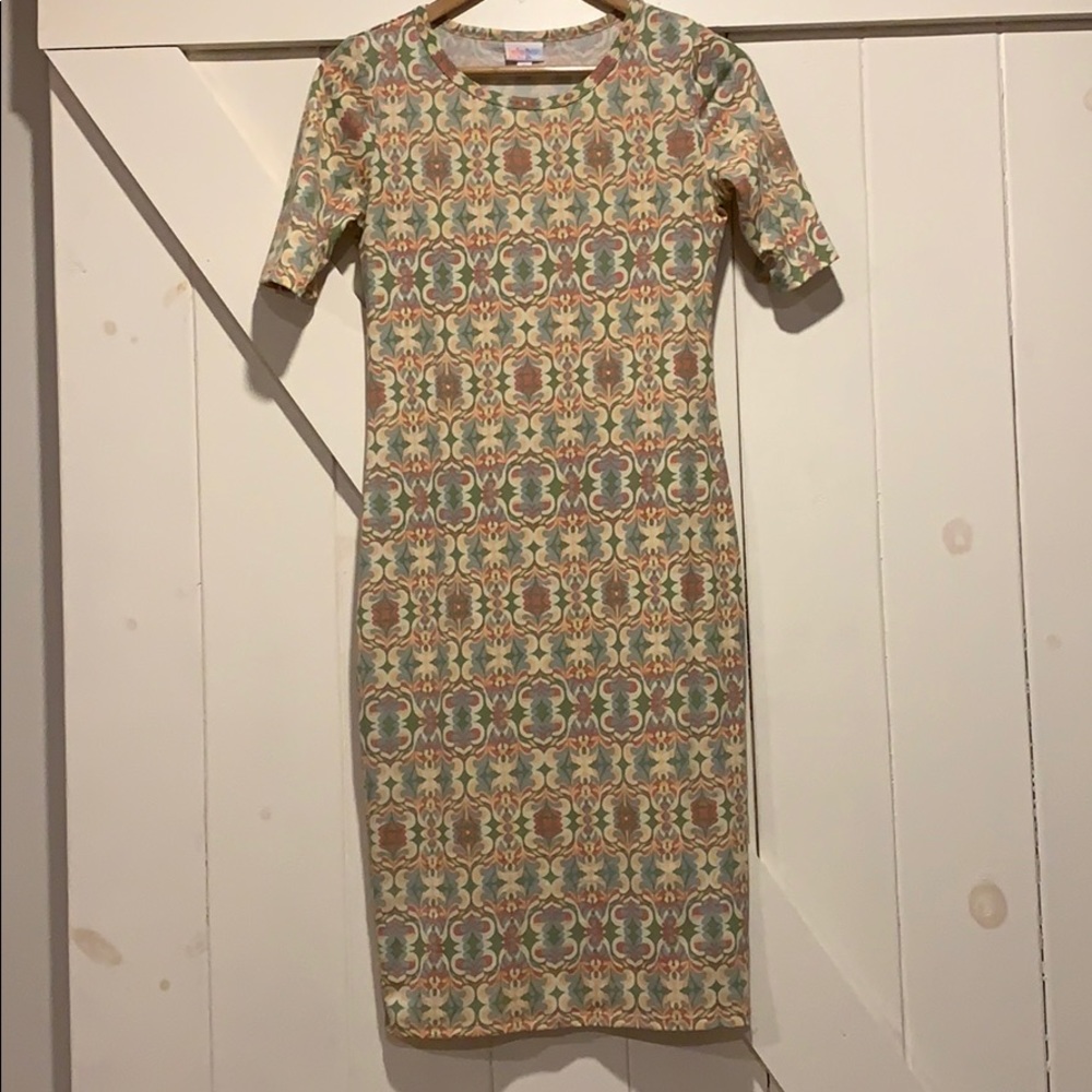 Lula Roe Multi-Colored Patterned Julia Dress - image 1